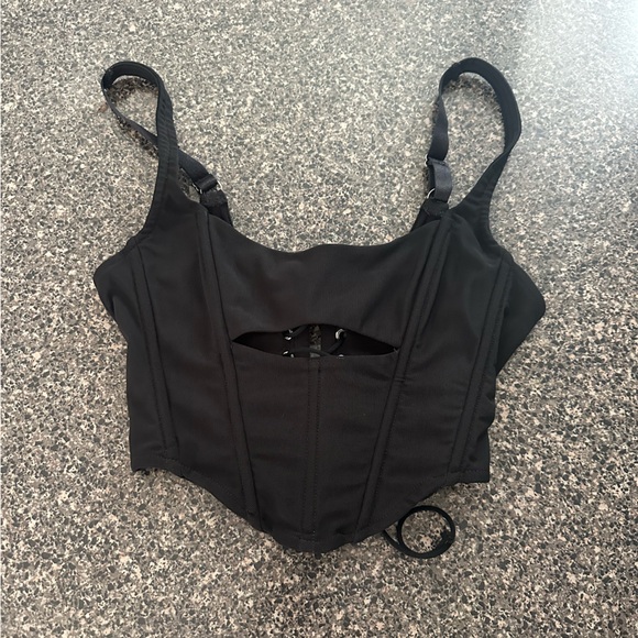 Edikted Black corset cut out  Top - Picture 1 of 3